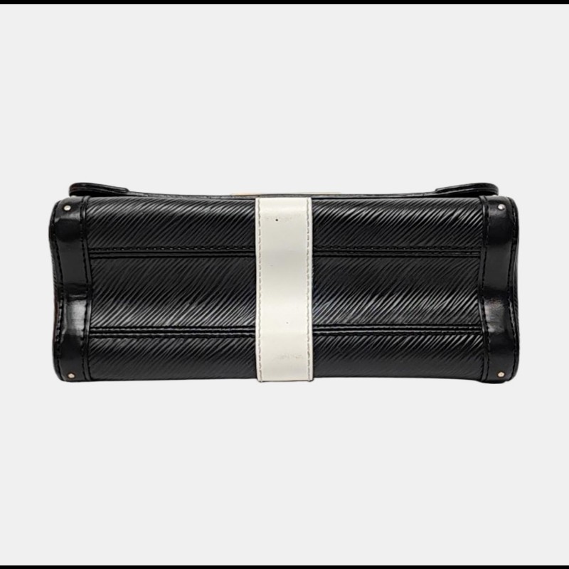 LOUIS VUITTON TWIST 中號棕色塗層帆布老花印花單肩包斜挎包金色五金-5