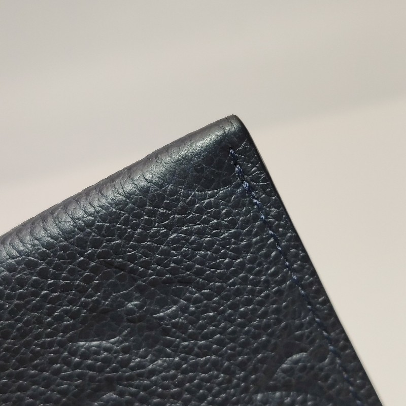 LV Josephine牛皮黑色老花壓紋按扣子母包錢包長夾-6