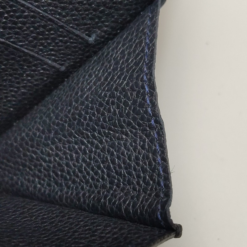 LV Josephine牛皮黑色老花壓紋按扣子母包錢包長夾-10