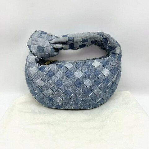 BV 牛仔色Jodie迷你手提編織包24*16*3.5 98新配件塵袋