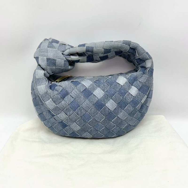 BV 牛仔色Jodie迷你手提編織包24*16*3.5 98新配件塵袋-0