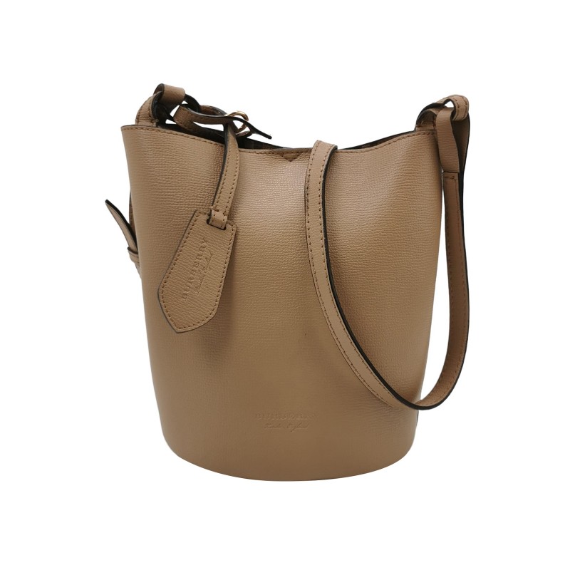 Burberry Lorne牛皮純色壓印字母logo斜挎包單肩包-0