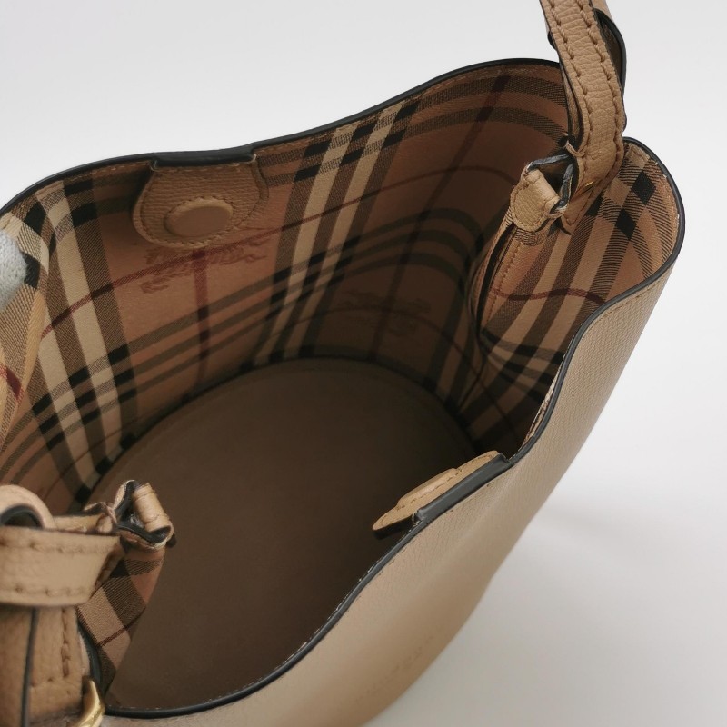Burberry Lorne牛皮純色壓印字母logo斜挎包單肩包-6