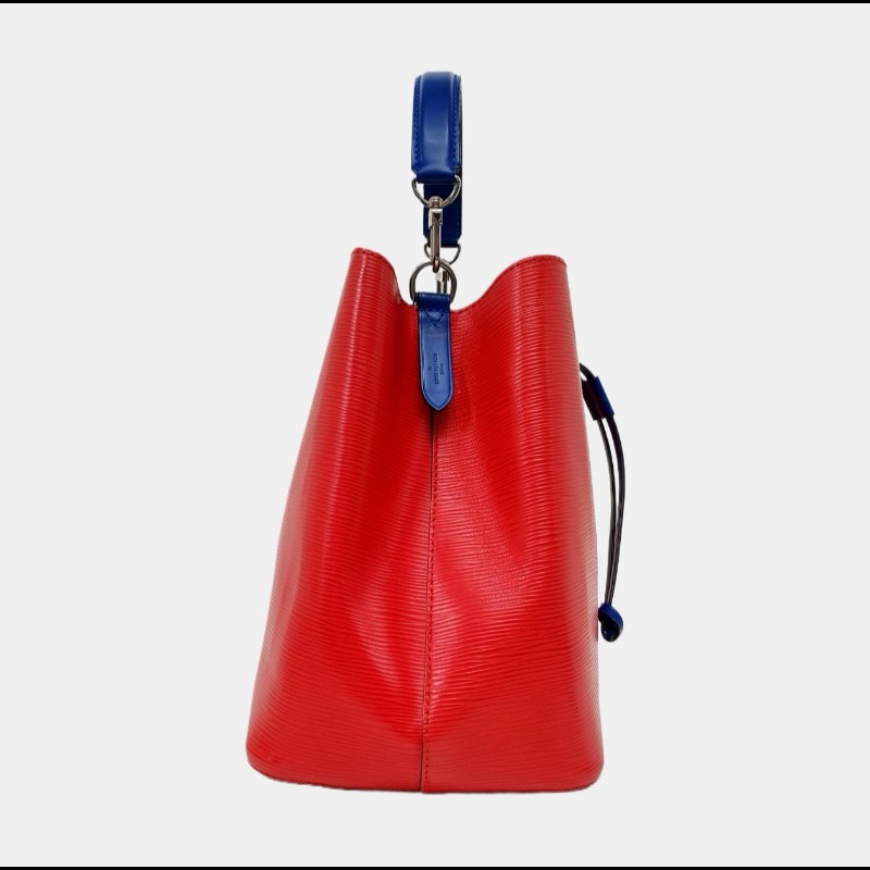LOUIS VUITTON NÉONOÉ中號紅色 EPI牛皮水波纹水桶包 銀色五金 2條可拆卸肩帶-2