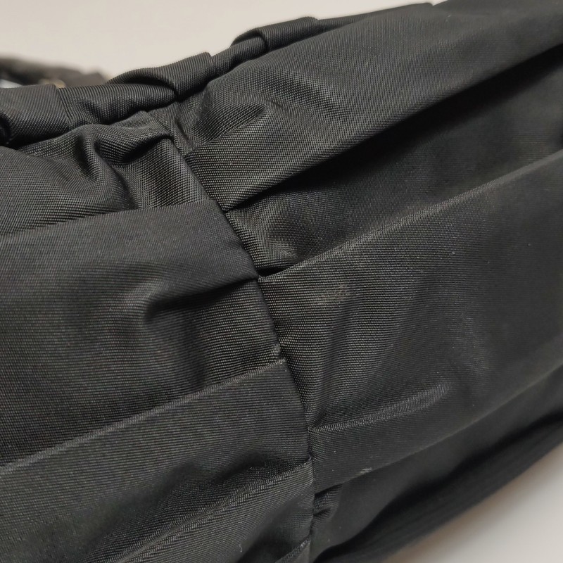 Prada Gaufre羊皮尼龍布字母Logo皺褶手提包 肩背包-15