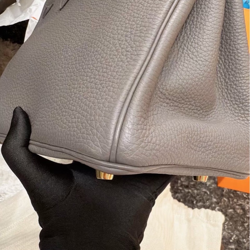 Hermes Birkin25 錫器灰8F 金釦 Togo皮 Y刻 🩶 絕美天菜-6
