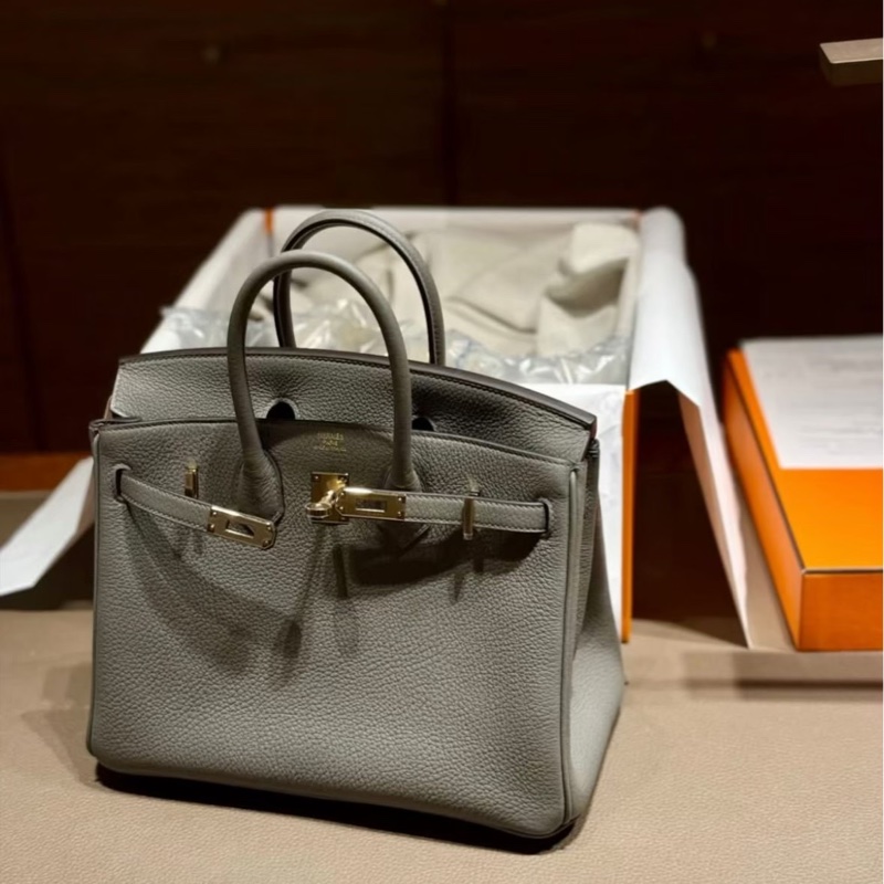 Hermes Birkin25 錫器灰8F 金釦 Togo皮 Y刻 🩶 絕美天菜-9