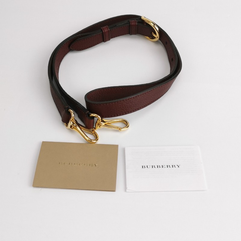 Burberry 牛皮純色字母logo拉鍊肩背包手提包-17