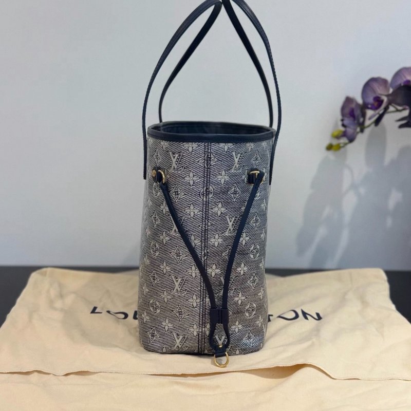 LV Neverfull中號炫光牛仔藍配色芯片款31*28*15 全新閒置配件塵袋-2