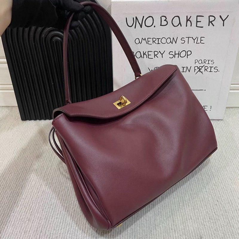 Balenciaga Rodeo 深酒紅色仿舊五金 肩背斜背手提包小號 27*20*9 99新配件塵袋-1