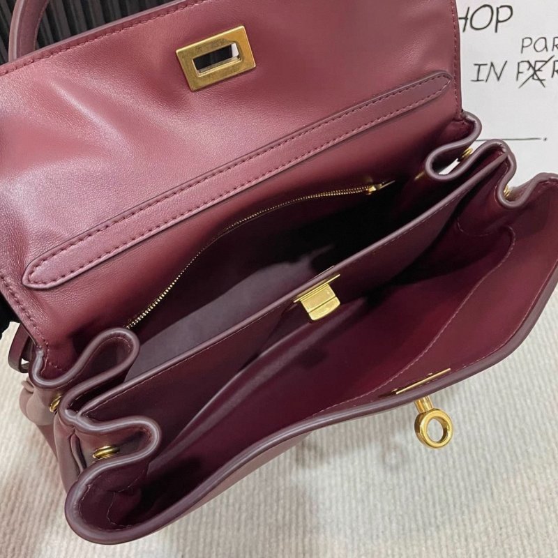 Balenciaga Rodeo 深酒紅色仿舊五金 肩背斜背手提包小號 27*20*9 99新配件塵袋-6