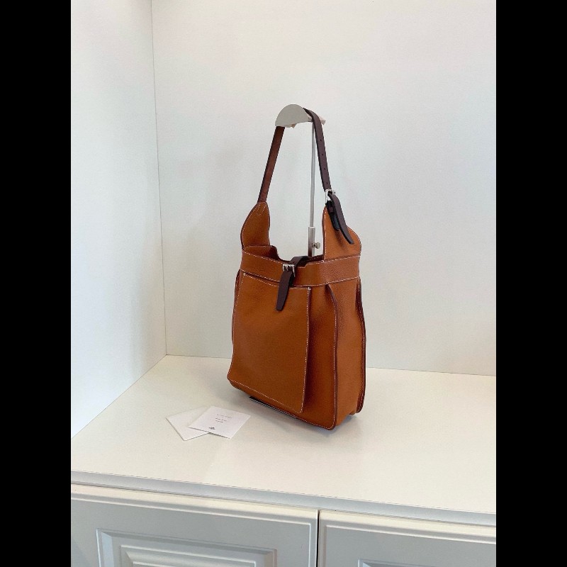Hermes 愛馬仕 Marwari 金棕外縫 全皮肩背hobo-3