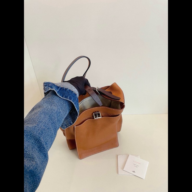 Hermes 愛馬仕 Marwari 金棕外縫 全皮肩背hobo-6