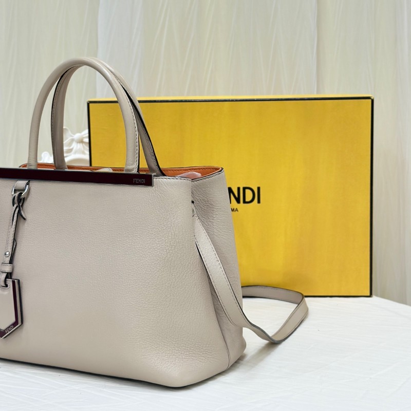 Fendi 大象灰牛皮手提包 經典款 肩背包-2