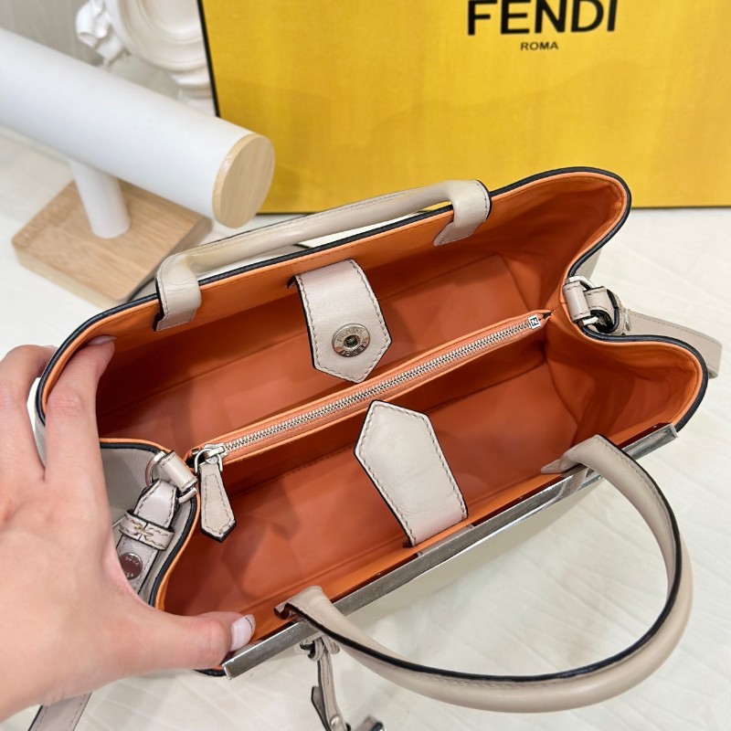 Fendi 大象灰牛皮手提包 經典款 肩背包-3