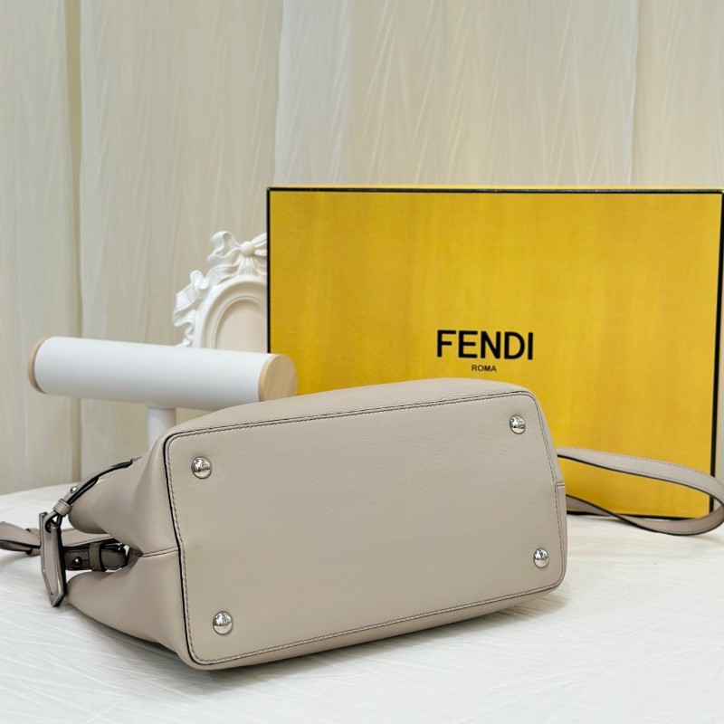 Fendi 大象灰牛皮手提包 經典款 肩背包-5