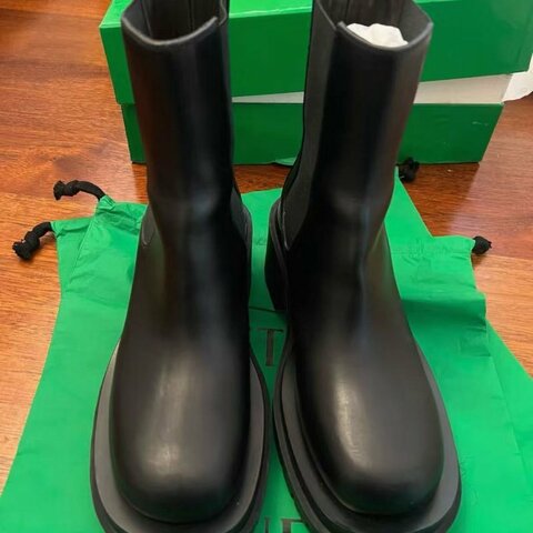 BV黑色高跟短靴 36號99新配件塵袋盒子