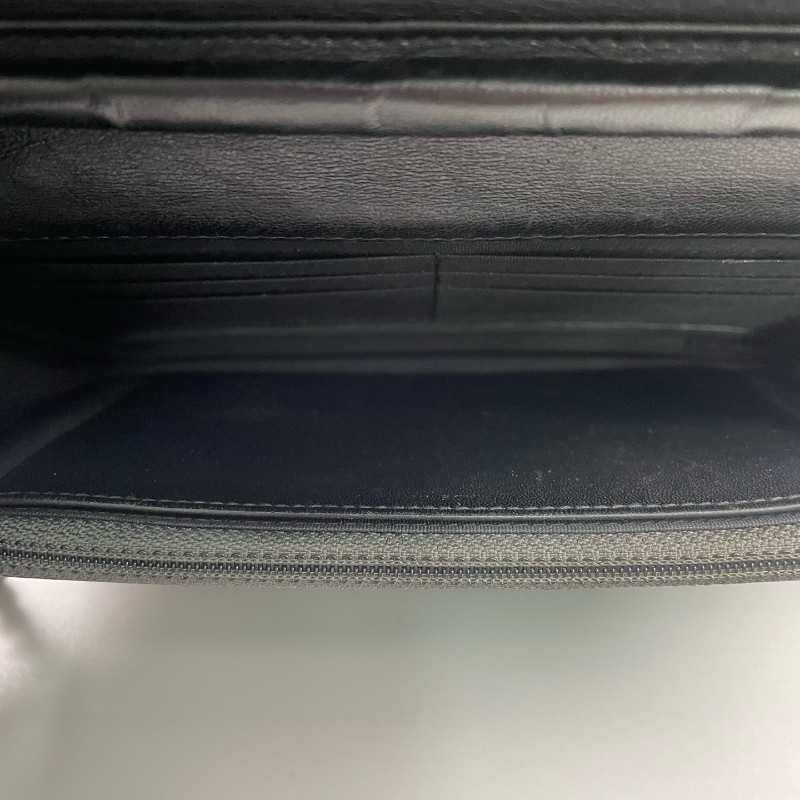 Chanel香奈兒 黑金菱格紋發財Woc鏈條包-7