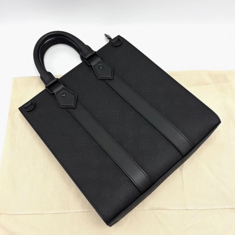 LV Sac Plat黑色壓紋手提單肩琴譜包 芯片款 26*28*5 99新配件盒子塵袋吊牌購證-2