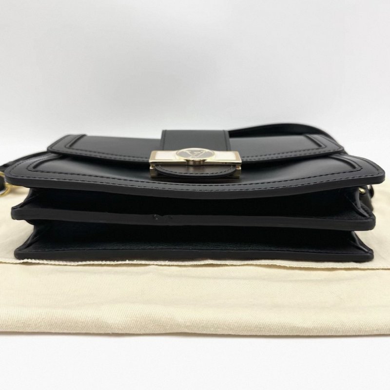 LV 黑色牛皮達芙妮中號肩背斜背包25*17*10.5 全新閒置配件塵袋-1