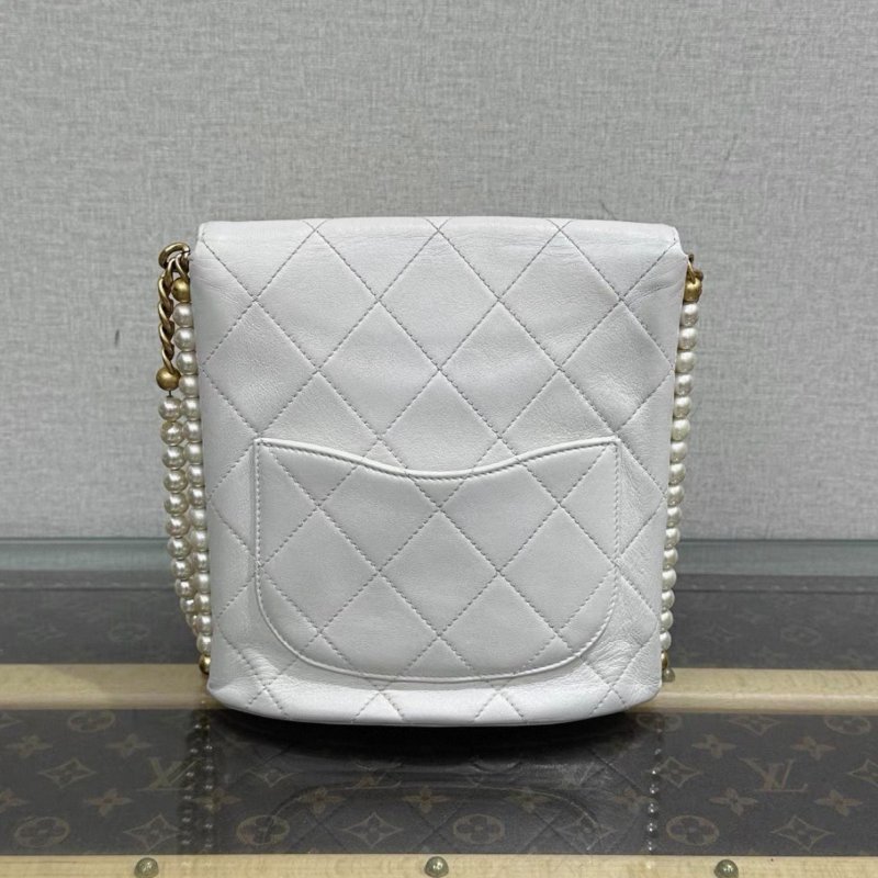 CHANEL白金珍珠鏈條肩背斜背包19*19*8 98新配件塵袋-2