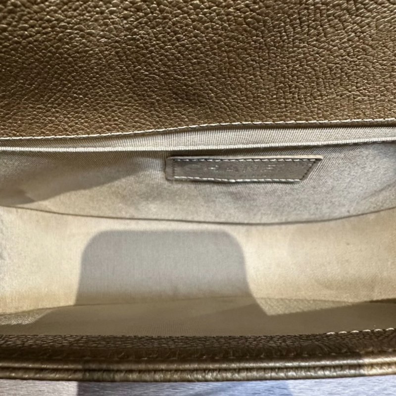 CHANEL銀扣leboy 中號肩背斜背包25*15*7.5 98新配件保卡塵袋-5