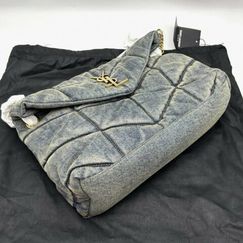 YSL 牛仔丹寧中號雲朵肩背包29*17*11 全新閒置配件塵袋