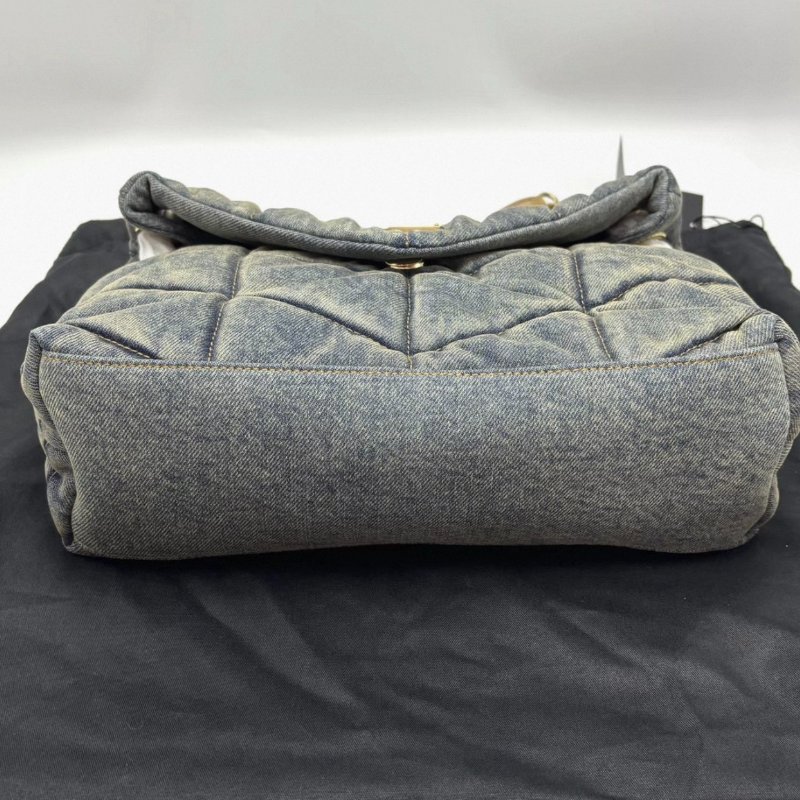 YSL 牛仔丹寧中號雲朵肩背包29*17*11 全新閒置配件塵袋-4