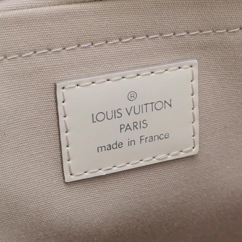 Louis Vuitton (LV)Bowlling牛皮白色金屬鎖扣保齡球包手提包-7