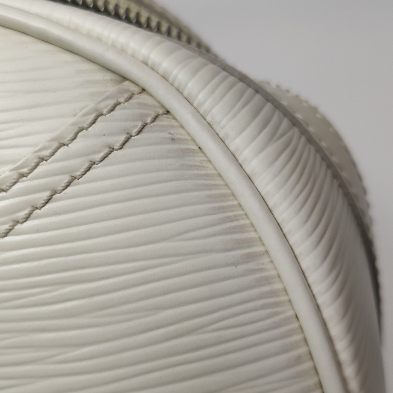 Louis Vuitton (LV)Bowlling牛皮白色金屬鎖扣保齡球包手提包-15