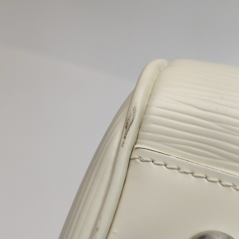 Louis Vuitton (LV)Bowlling牛皮白色金屬鎖扣保齡球包手提包-16