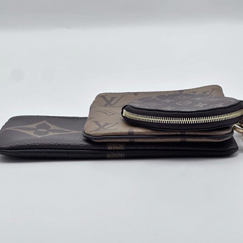 LV 老花雙面三合一零錢包19*11*1 98新配件塵袋-3