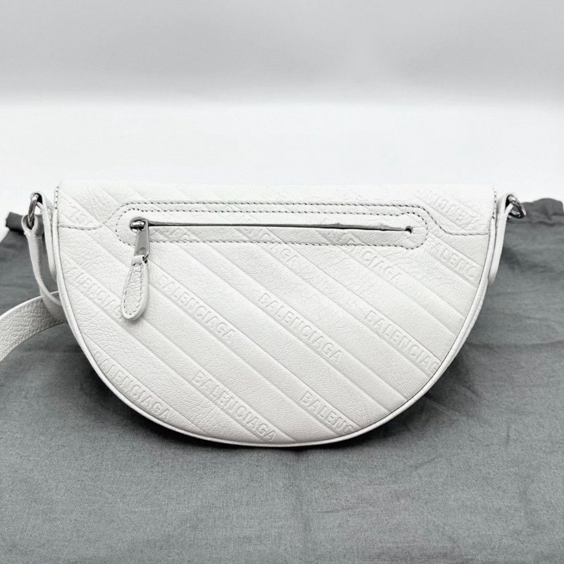 BALENCIAGA 白色拉鍊腰包24*15*6 98新配件塵袋-3