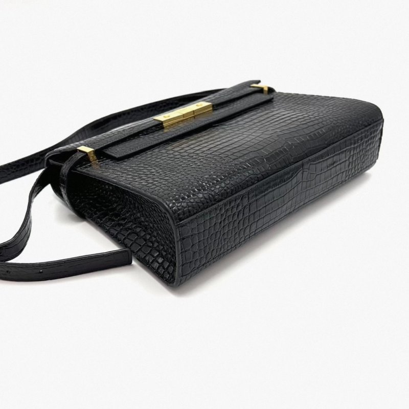 YSL 黑金鰐魚壓紋Manhattan曼哈頓中號 29*21.5*6 98新配件塵袋-1