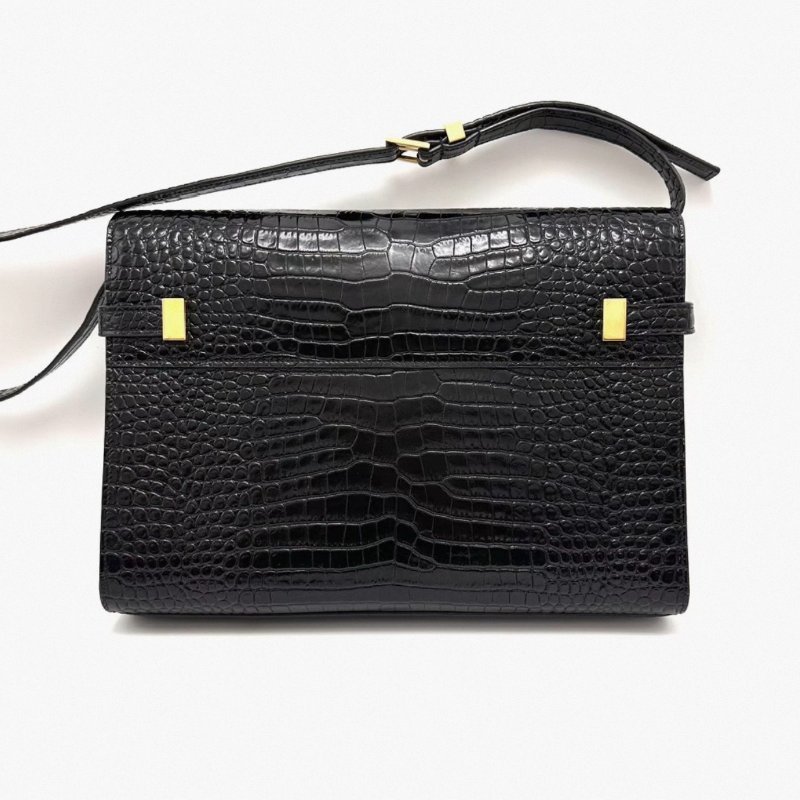 YSL 黑金鰐魚壓紋Manhattan曼哈頓中號 29*21.5*6 98新配件塵袋-3