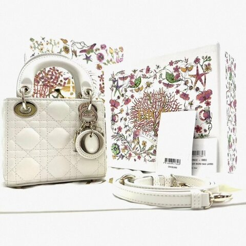 DIOR 超mini三格黛妃手提斜背包12*10*5 99新配件塵袋吊牌盒子