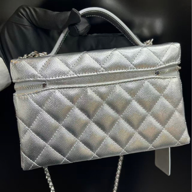Chanel香奈兒26C限定銀色LP長盒子-5