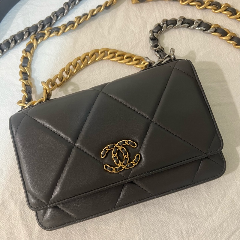 ෆ Chanel 19 woc 灰色-5