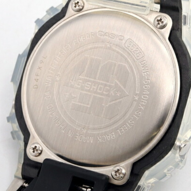 卡西歐男士40週年紀念版透明混色G-Shock 5600系列DWE 5640RX 7JR碳纖維樹脂石英數位手錶-3