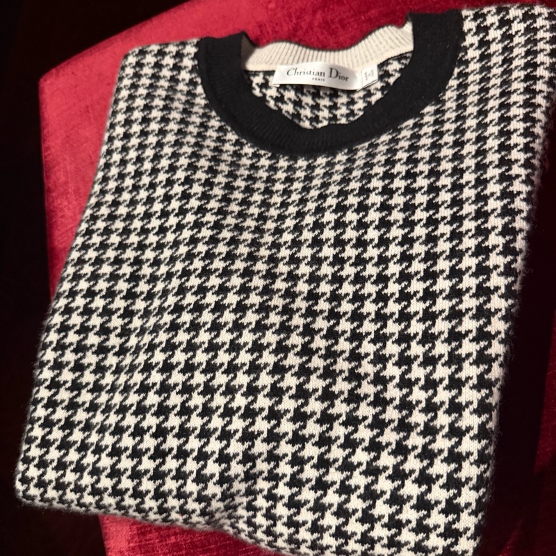 Dior羊毛千鳥紋毛衣-0