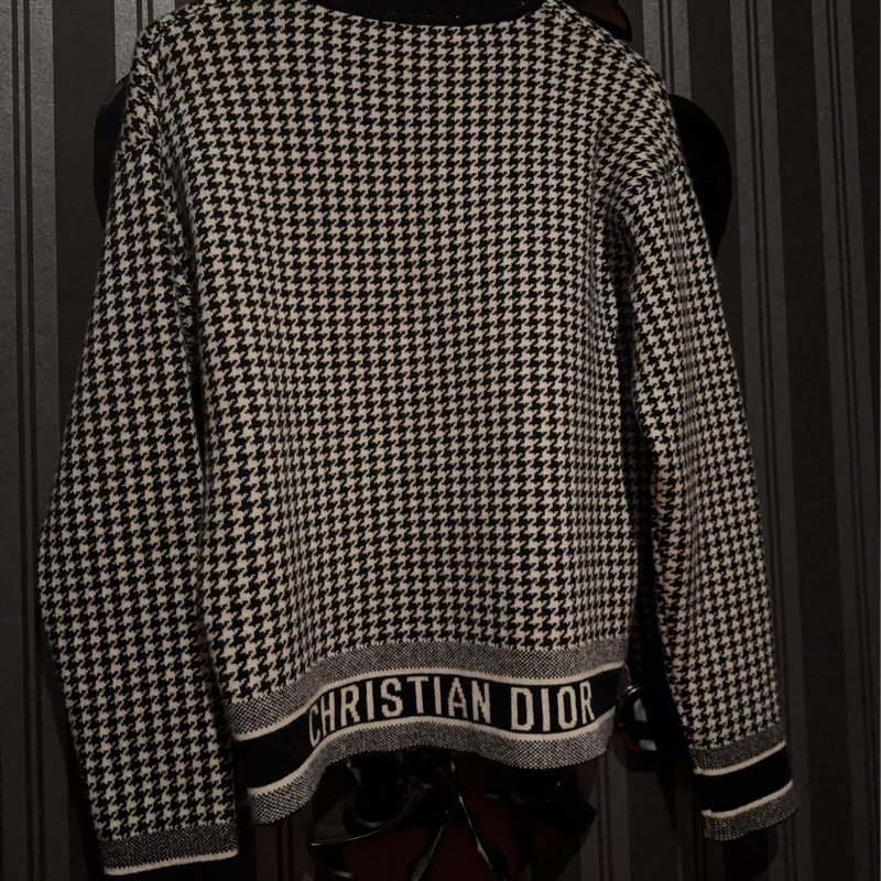 Dior羊毛千鳥紋毛衣-4