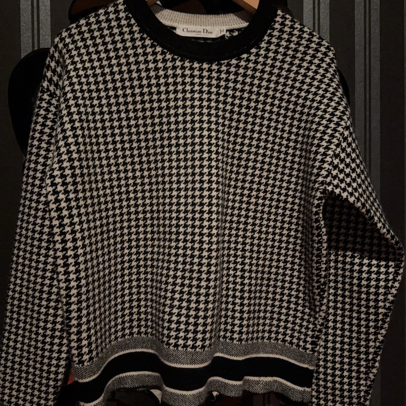 Dior羊毛千鳥紋毛衣-5