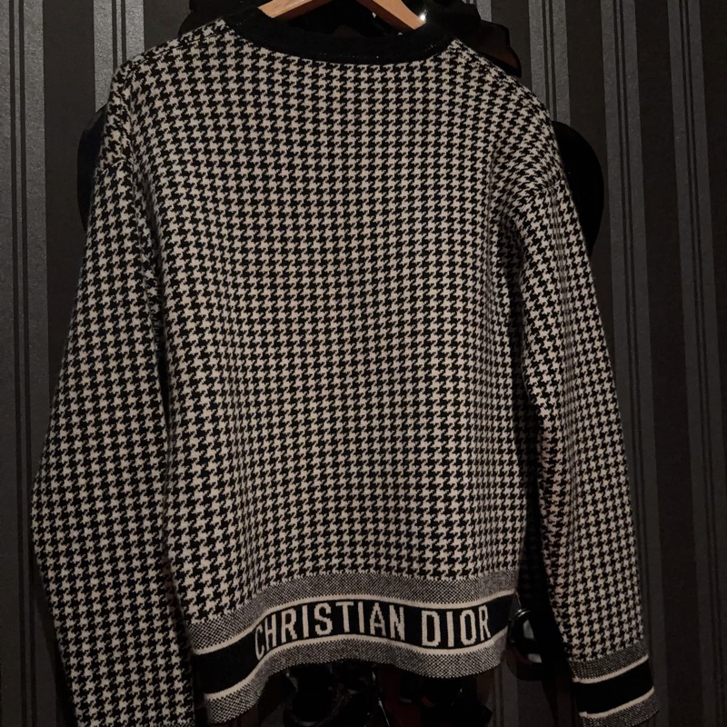 Dior羊毛千鳥紋毛衣-6
