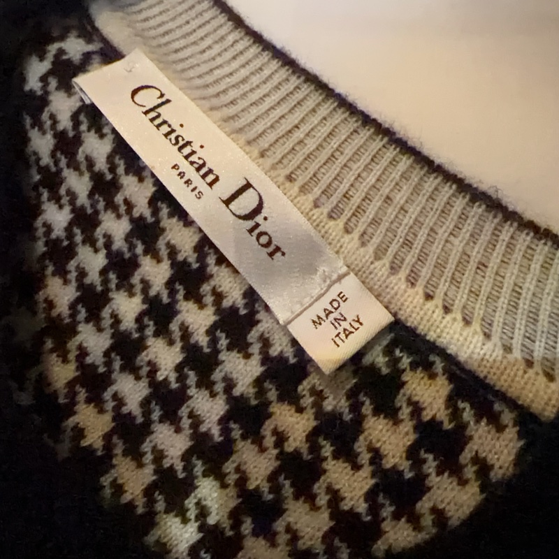 Dior羊毛千鳥紋毛衣-7