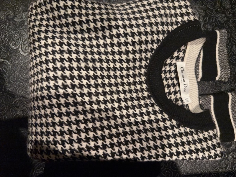 Dior羊毛千鳥紋毛衣-15