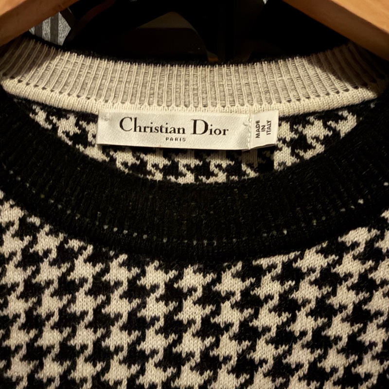 Dior羊毛千鳥紋毛衣-17