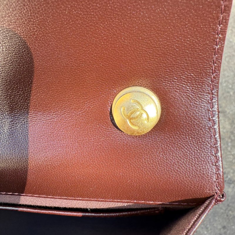 CHANEL - 勃根地紅金釦 mini flap bag方胖-15
