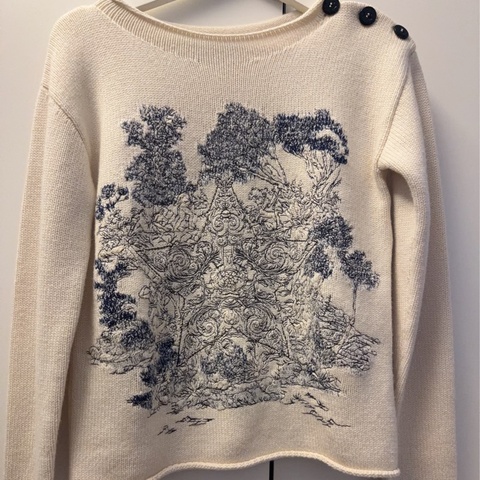 Dior刺繡羊毛衣