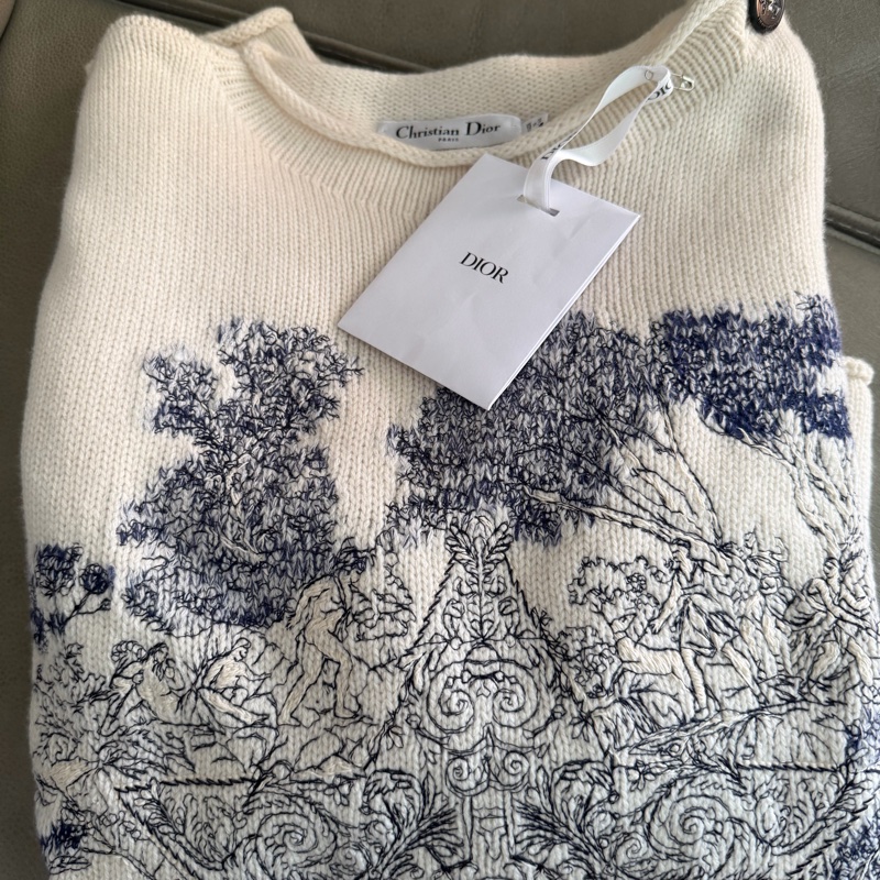 Dior刺繡羊毛衣-4