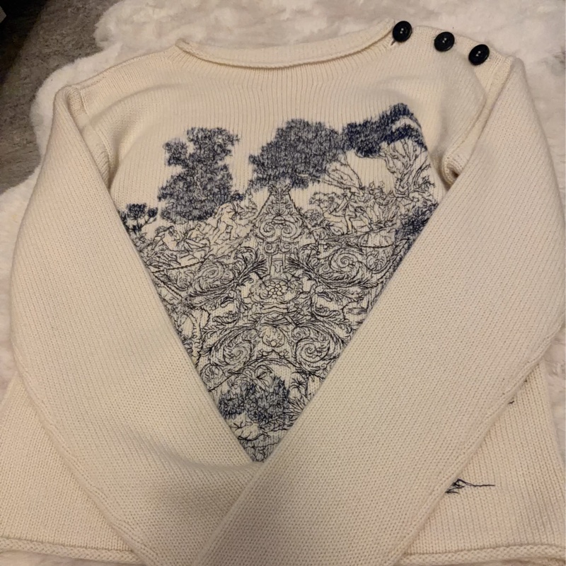 Dior刺繡羊毛衣-18